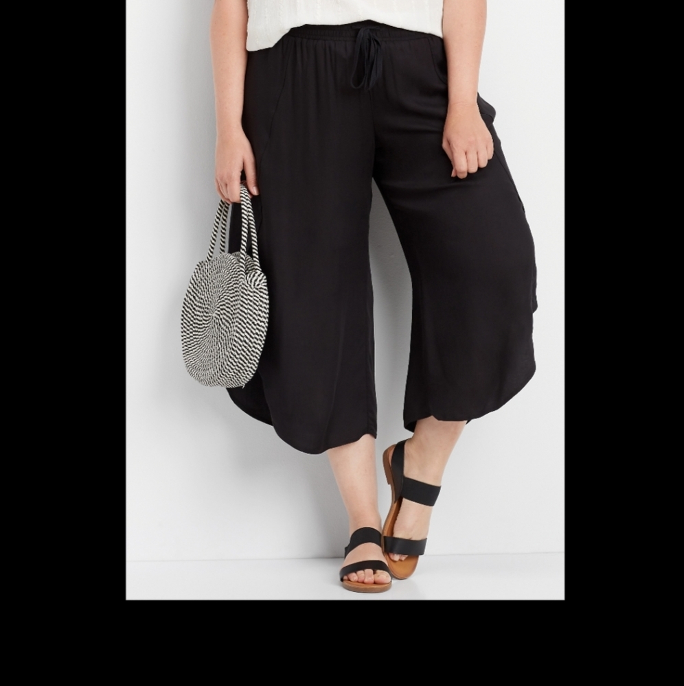 Women's Black Culotte Pants